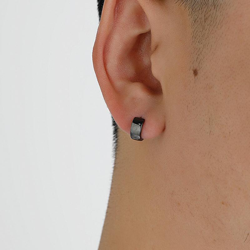 Black Hoop Earrings