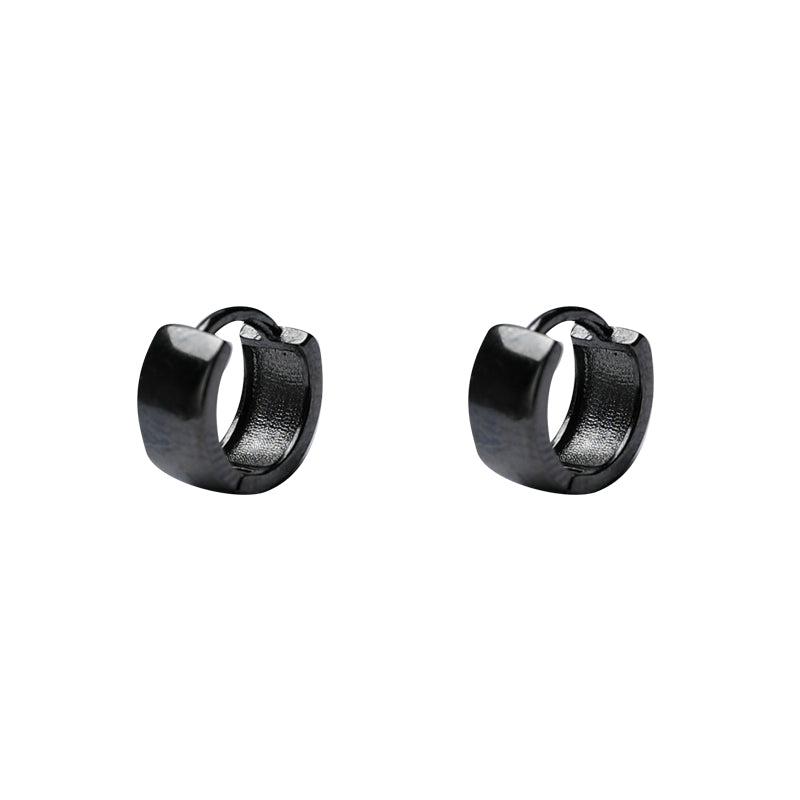Black Hoop Earrings