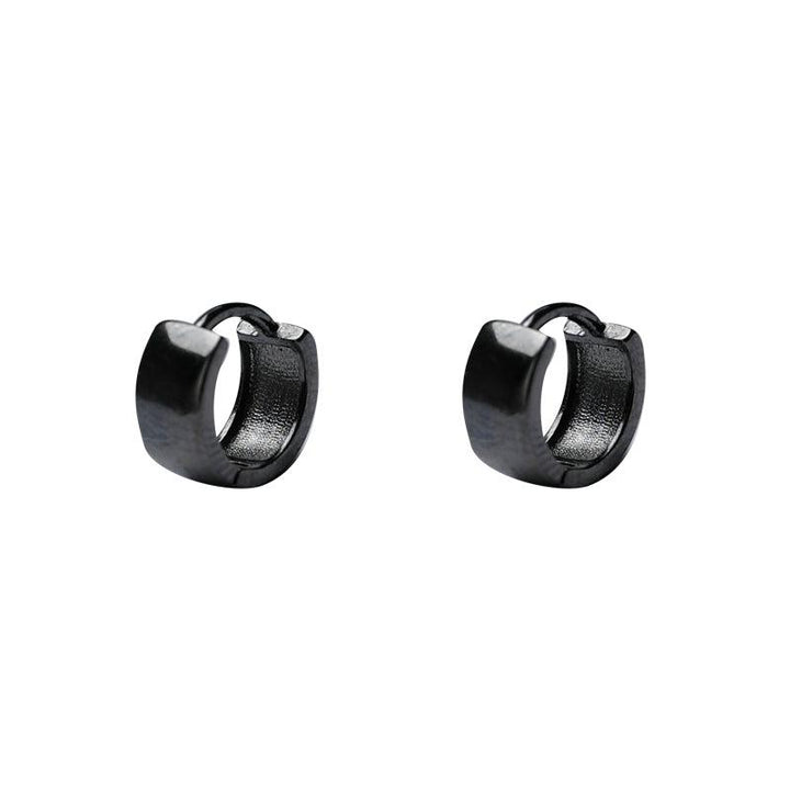 Black Hoop Earrings