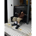 Black Lace-up Leather Shoes