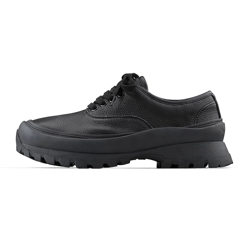 Black Lace-up Leather Shoes