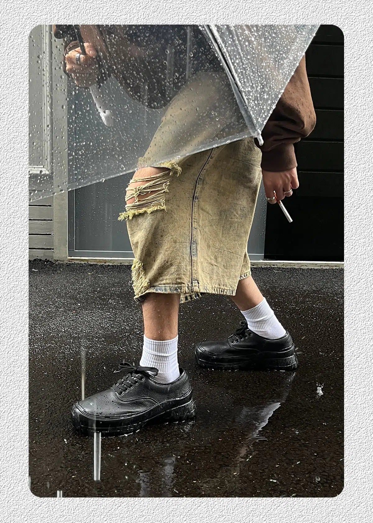 Black Lace-up Leather Shoes