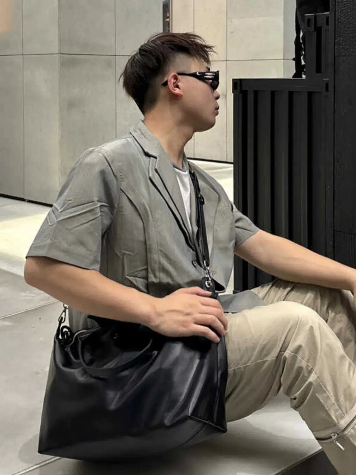 Black Large Shoulder Bag