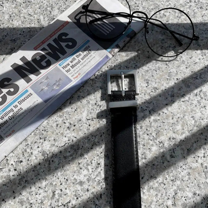 Black Leather Belt
