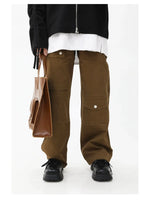 Black Leather Chunky Sneakers