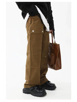 Black Leather Chunky Sneakers