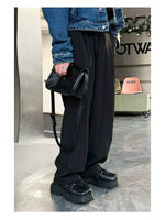 Black Leather Chunky Sneakers