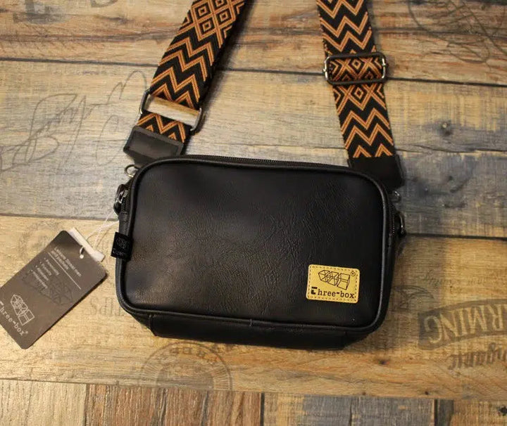 Black Leather Cross-body Bag