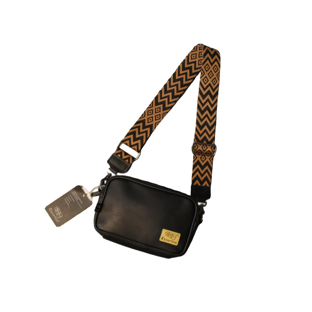 Black Leather Cross-body Bag