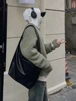 Black Leather Crossbody Bag