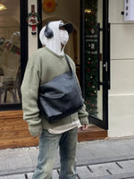 Black Leather Crossbody Bag