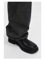 Black Leather Dress Loafers