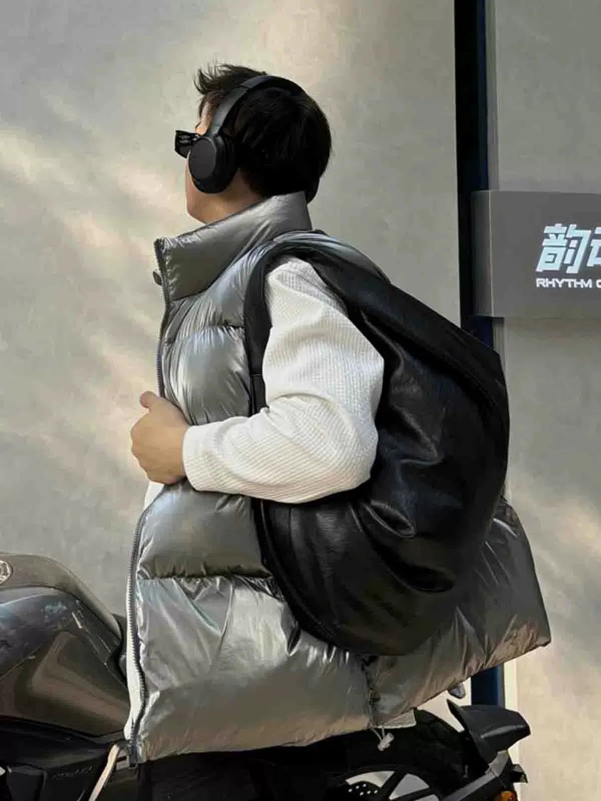 Black Leather Hobo Bag