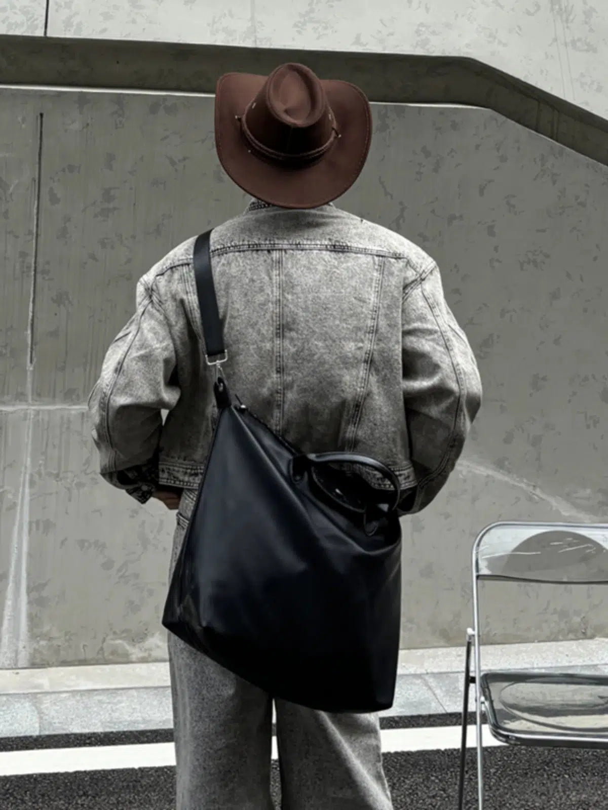 Black Leather Shoulder Bag