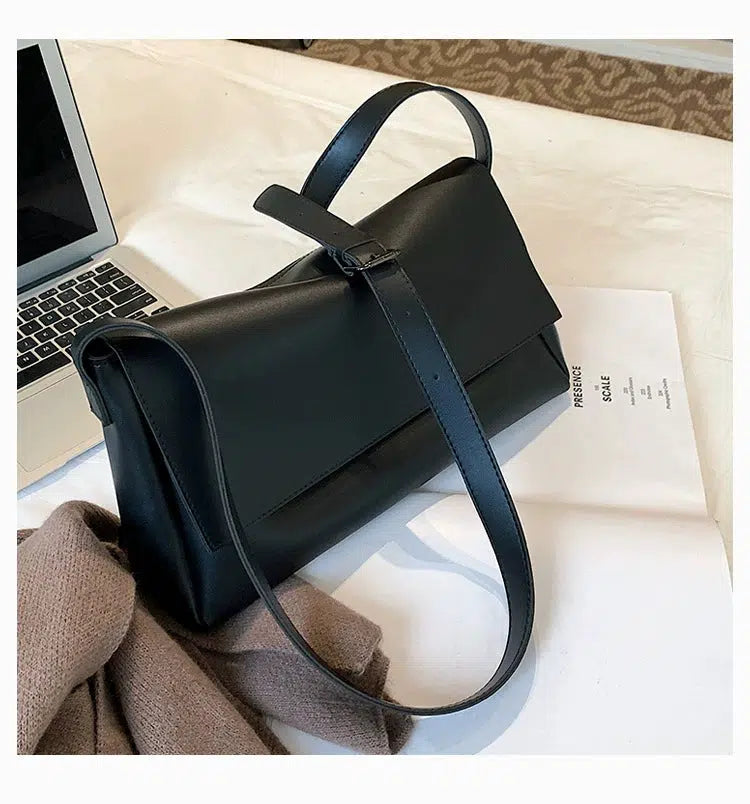 Black Leather Shoulder Bag