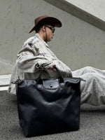 Black Leather Shoulder Bag