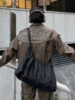 Black Nylon Shoulder Bag