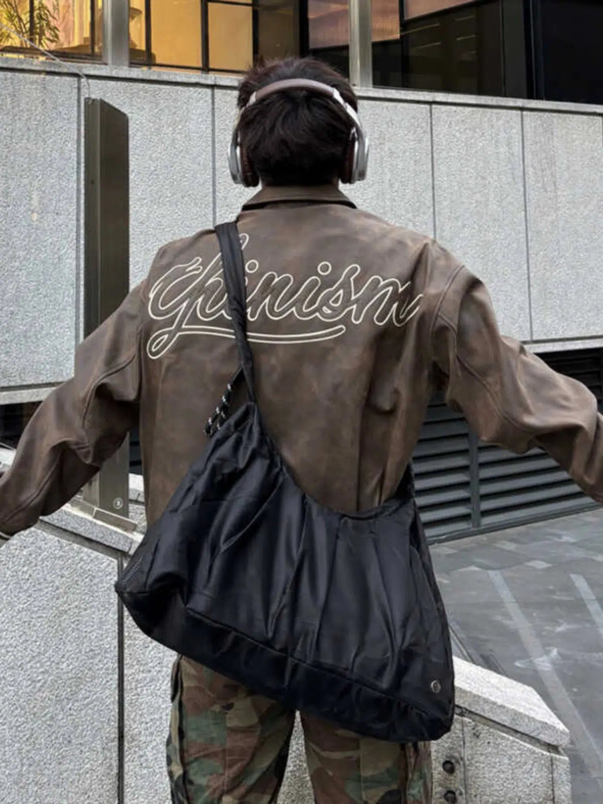 Black Nylon Shoulder Bag