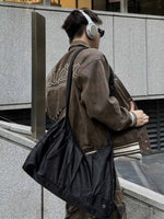 Black Nylon Shoulder Bag