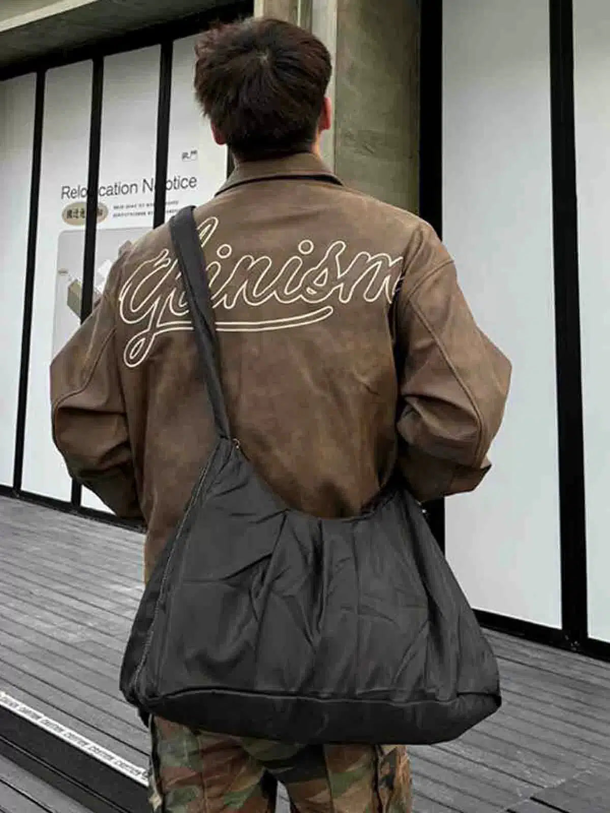 Black Nylon Shoulder Bag