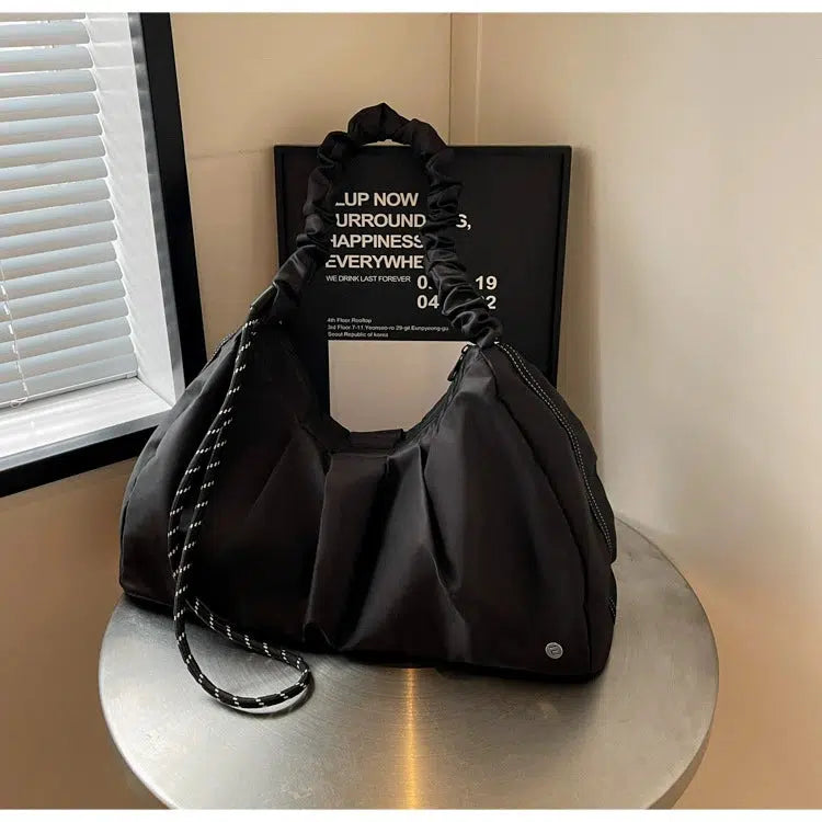 Black Nylon Shoulder Bag