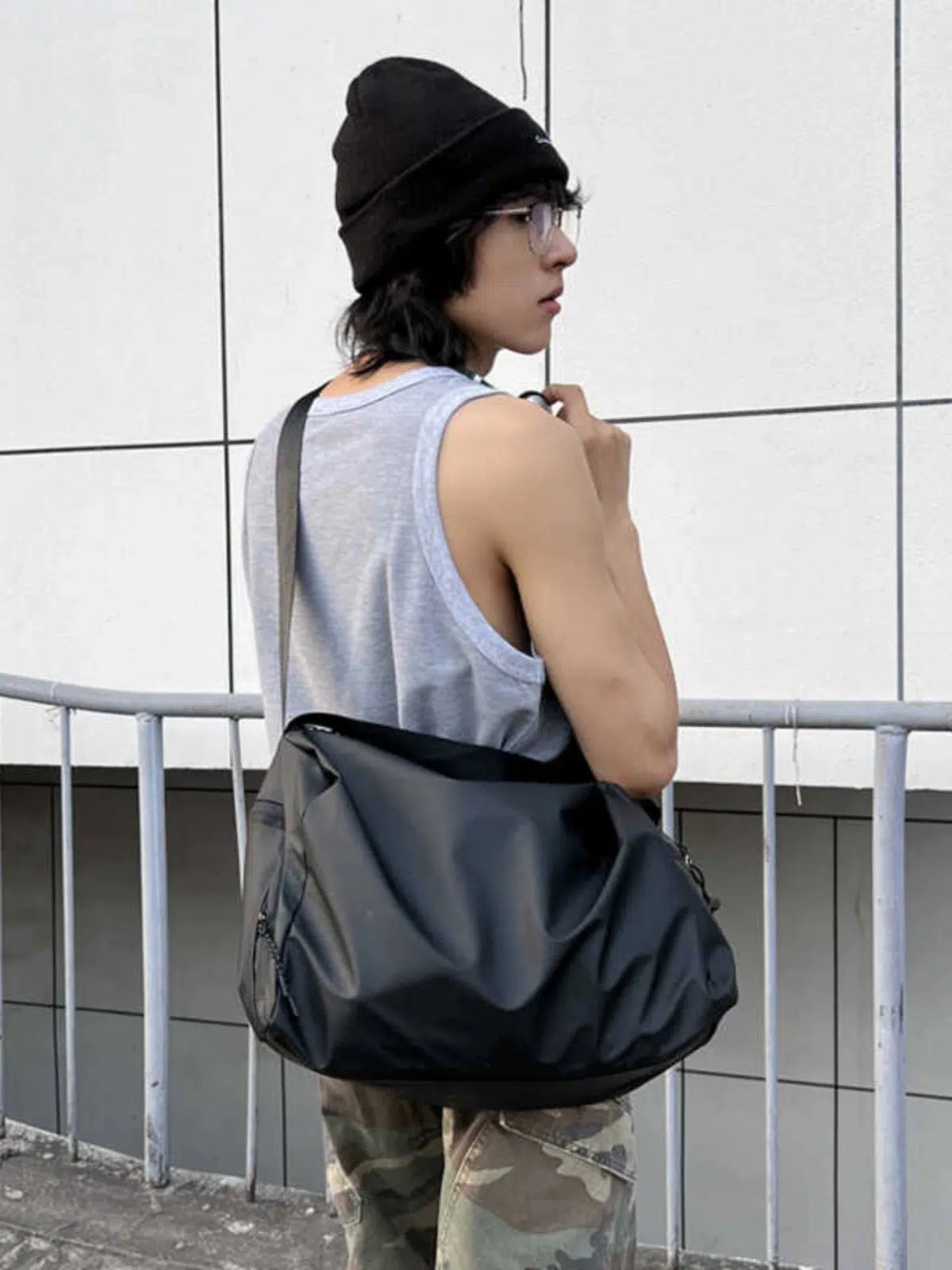 Black Nylon Travel Bag