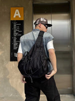 Black Oxford Crossbody Bag