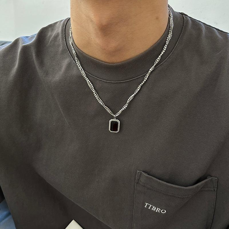 Black Pendant Diamond Necklace