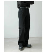 Black Slim-Fit Flared Jeans