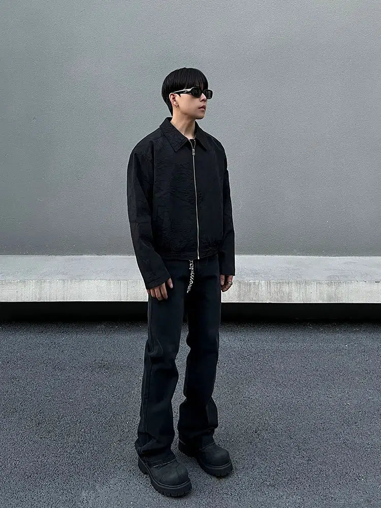 Black Slim Fit Straight Jeans