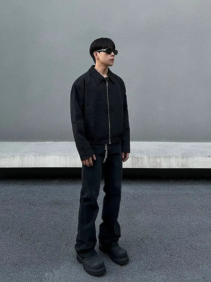 Black Slim Fit Straight Jeans