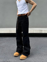 Black Straight-leg Jeans