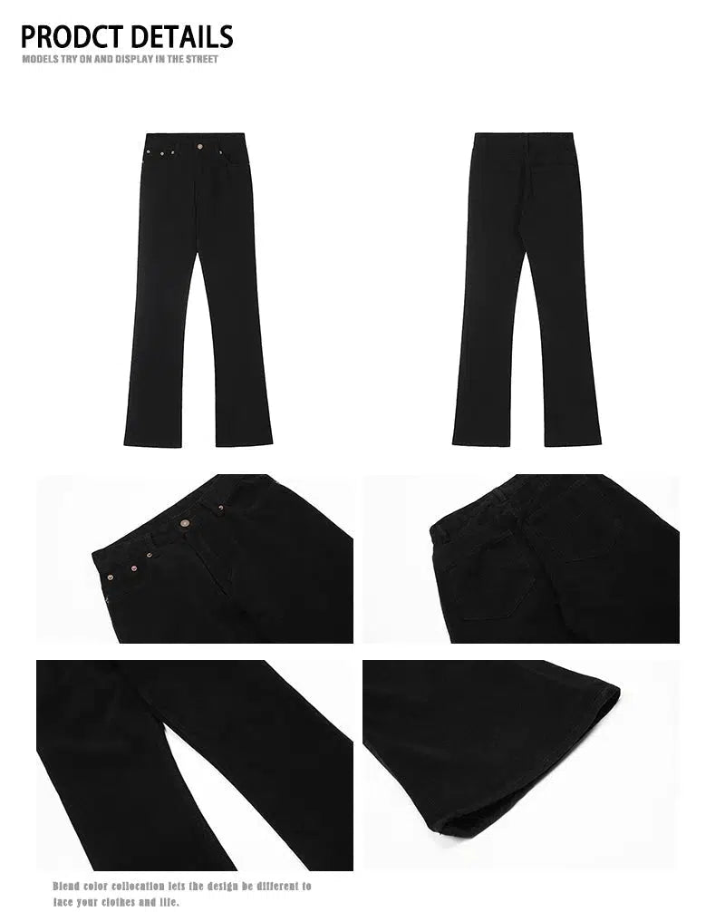 Black Straight-leg Jeans