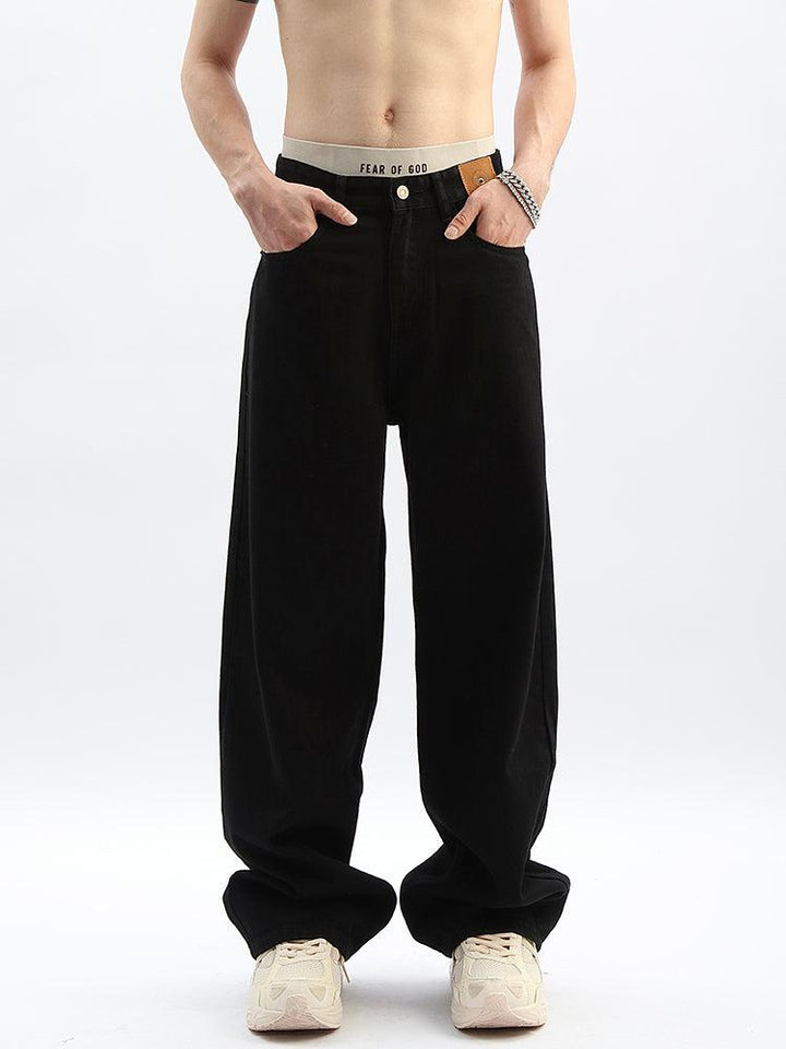 Black Wide Leg Drape Jeans