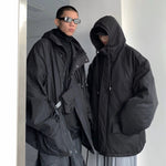 Black Windbreaker Hooded Jacket