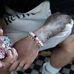 Black and White Pearl Crown Bracelet