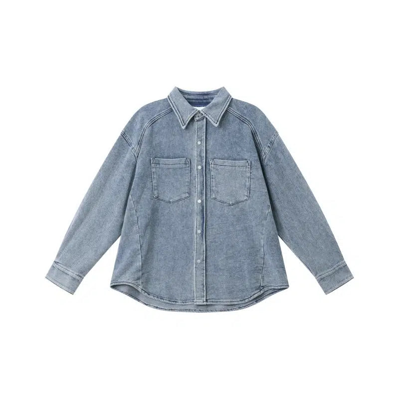 Blue Deconstructed Denim Jacket Pants Suit