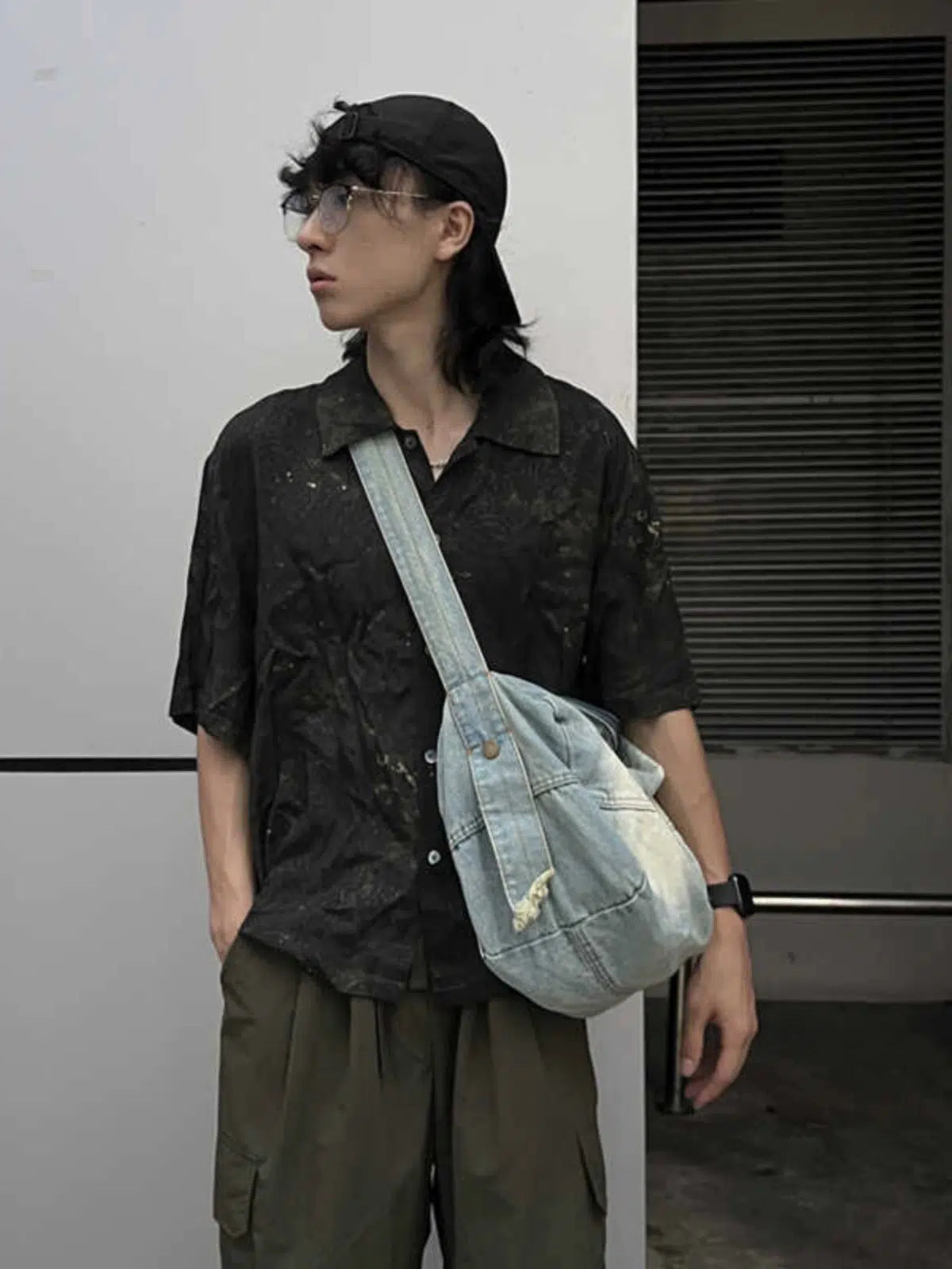 Blue Denim Sling Bag