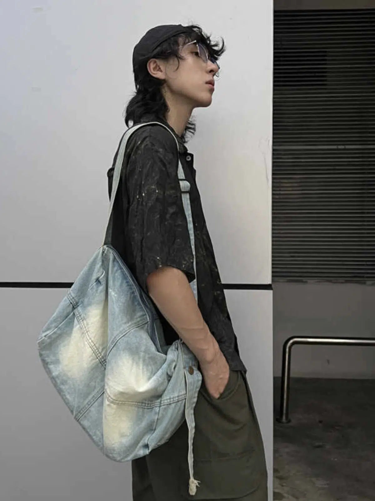Blue Denim Sling Bag