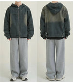 Blue Hooded Denim Jacket