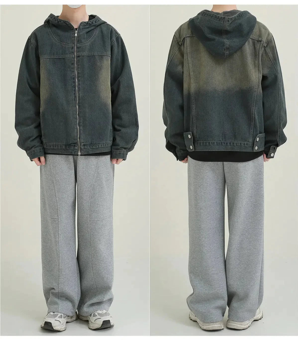 Blue Hooded Denim Jacket