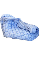 Blue Quilted Tote Bag