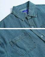 Blue Short Sleeve Denim Shirt