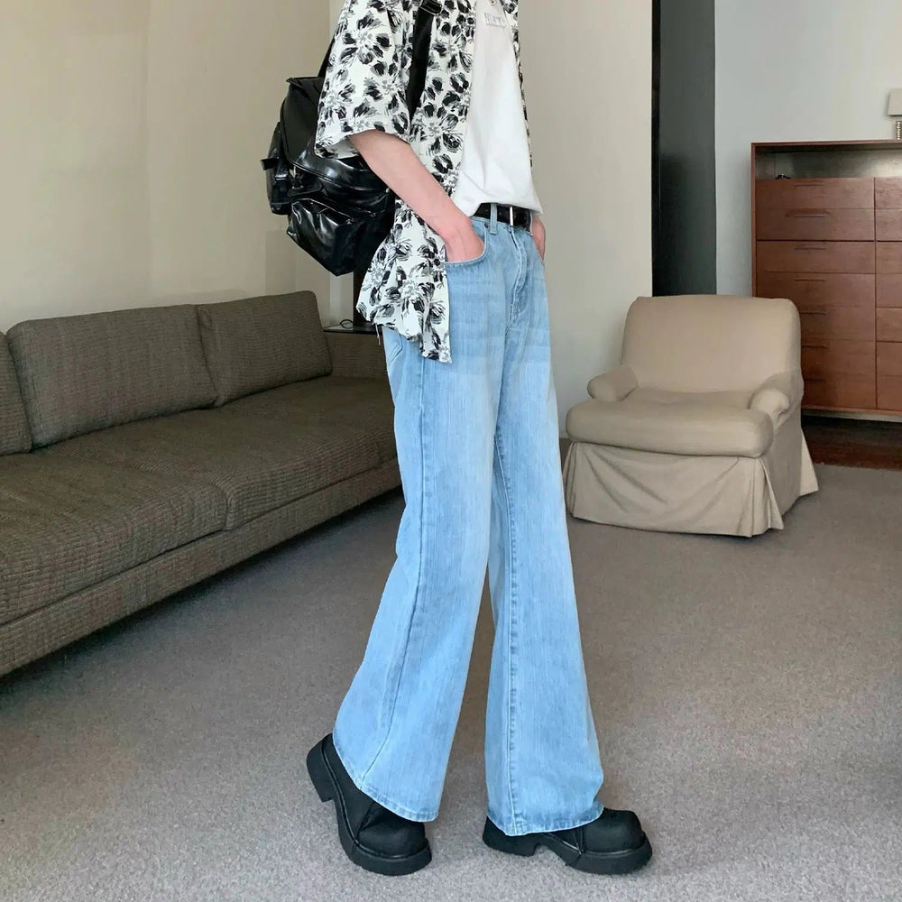 Blue Slim Fit Straight-leg Jeans