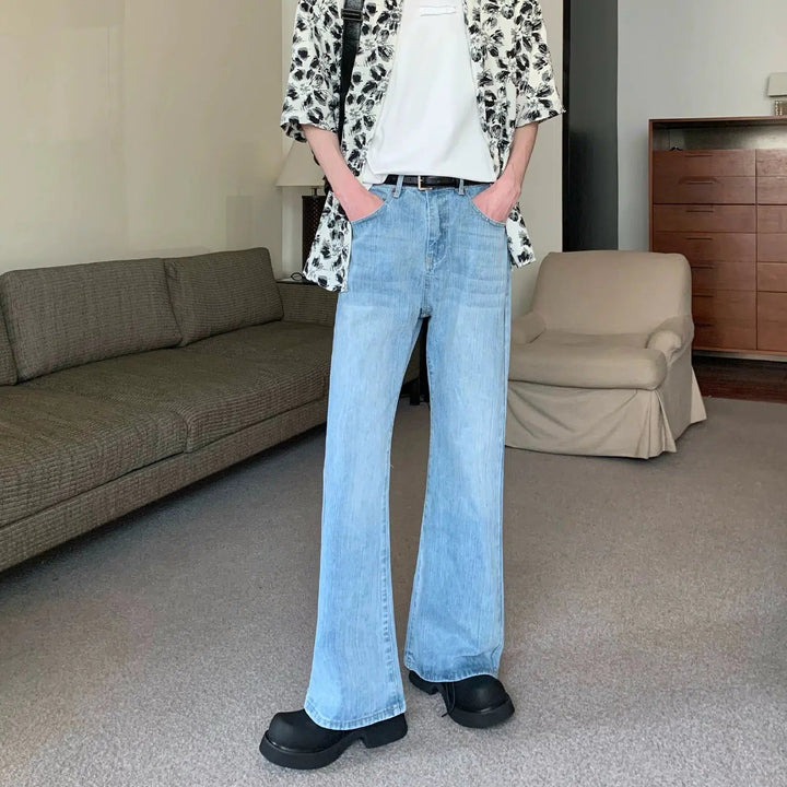 Blue Slim Fit Straight-leg Jeans