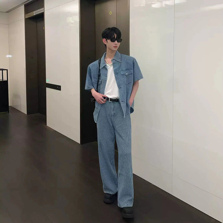 Blue Straight Leg Jeans