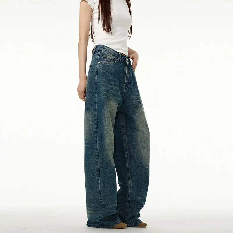 Blue Straight Leg Jeans