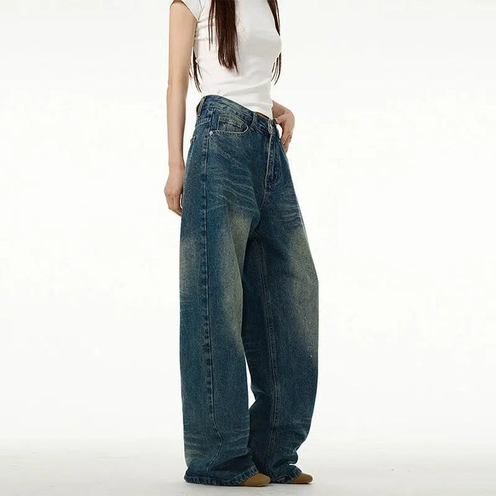 Blue Straight Leg Jeans