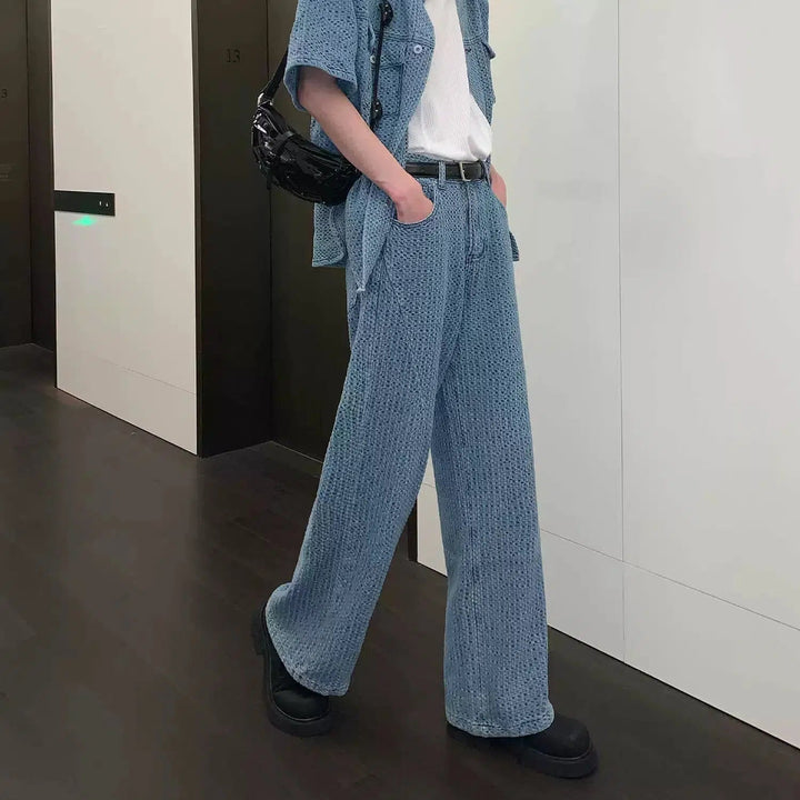 Blue Straight Leg Jeans