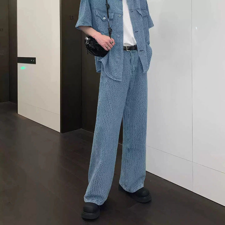 Blue Straight Leg Jeans